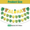 Hawaiian Party Decorations Hawaiian Aloha Party Banner Glittery Tropical Leaves