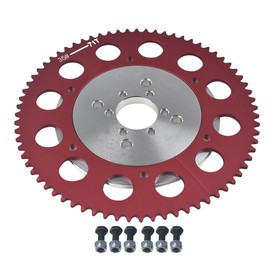 pinkhatcat #35 Chain 71T Split Sprocket with Adapter Universal for 80cc 105cc Monster Moto B212 TrailMaster MB200 Baja Doodlebug Motovox 212cc Go Kart Mini Bikes (Silver)