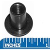1/4" Furniture Connector Cap Flat Head Nuts - Black (10