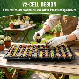 SZLYYDS 20 Pack Seed Starter Trays Heavy Duty Plastic Seedling Trays kit