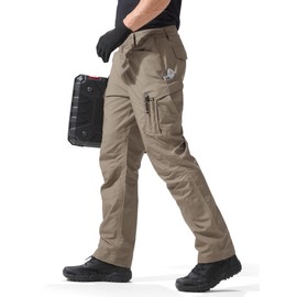 FREE SOLDIER Men's Water Resistant Pants Relaxed Fit Tactical Cargo Work Pants with Multi Pocket