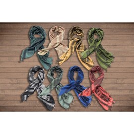 Lancer Tactical Airsoft Shemagh Face Head Wrap Light (OD Green/Grenade Logo)