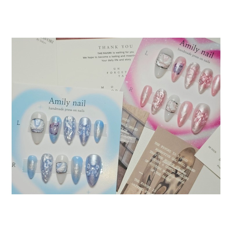 Angel Core [Handmade Nail Tips] Emily Nail - Mini Short