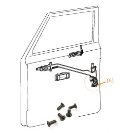 Overland Metric FJ40 Front Door Latch Regulator Stainless Screw Bolt Hardware Kit Land Cruiser