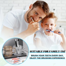 HOIQIRY 50 Tubes Extra Small Travel Size Toothpast Bulk,0.35 oz/10 Grams Mint Small Disposable Toothpaste 0.8x3.5 inches Single Use Bulk Toothpaste Travel Size for Hotel,Camping,Homeless,Guests