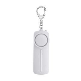 Personal Safety Alarm, 130dB, Loud, LED Light, Waterproof, Simple Safety Device, Attach to School Bags, For Kids, Women, White