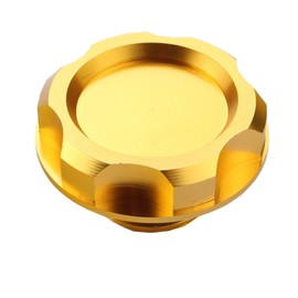 Dewhel Billet Engine Oil Fuel Filler Tank Cap Cover Compatible with Honda Acura Civic TL Color Gold