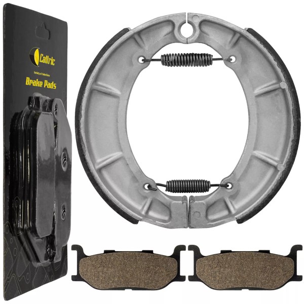 Caltric Front Brake Pads & Rear Shoes for Yamaha XVS650