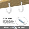 funvce Pack of 70 Screw Hooks, Cup Hook Screw with