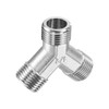 uxcell Pipe Fitting G1/2 Male Thread Y Shape 3 Way