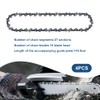 4 Mini Chainsaw Chains, Universal Chain for Mini Chainsaws, 6