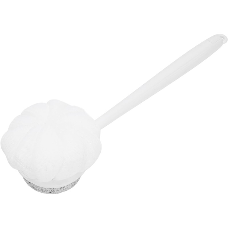 Back Scrubber with Long Handle, Pumice Stone and Loofah Combination