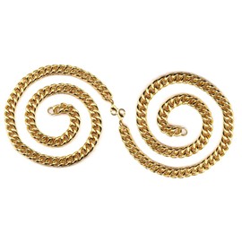 2 Pcs Mens Necklace Curb Chain 20mm 60cm 14K Gold Stainless Steel Thick Kihei Mens Link Choker Hip Hop Rapper Dancer (24 inch)