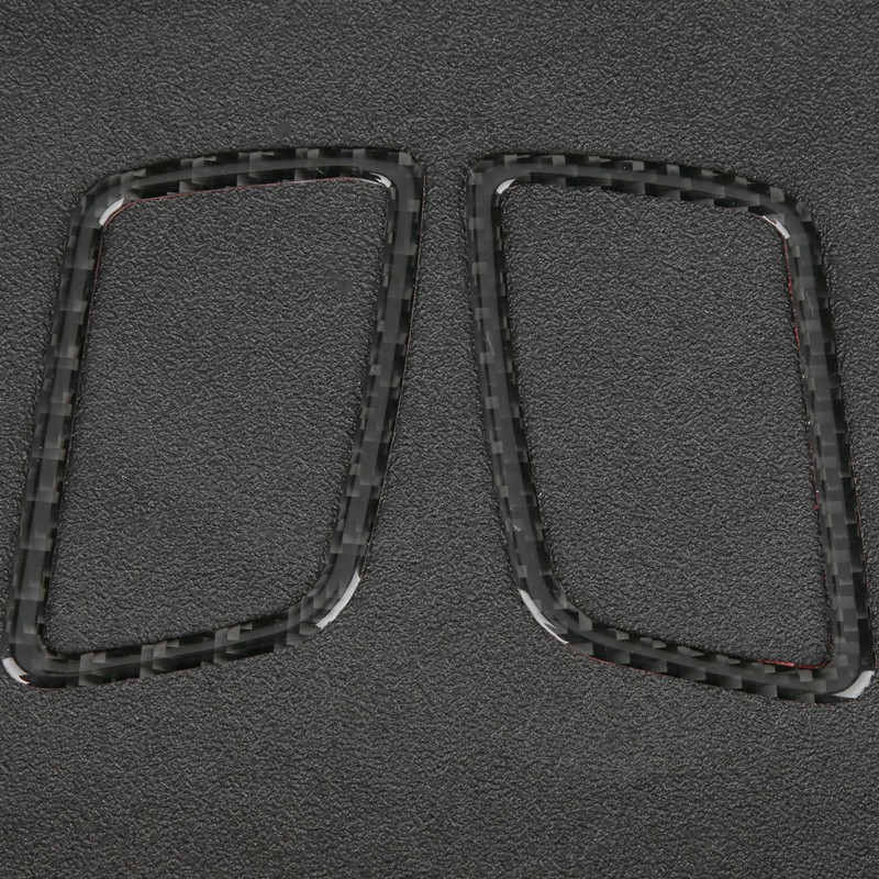 2pcs Carbon Fiber Dashboard Air Vent Cover Trim Paste Installation