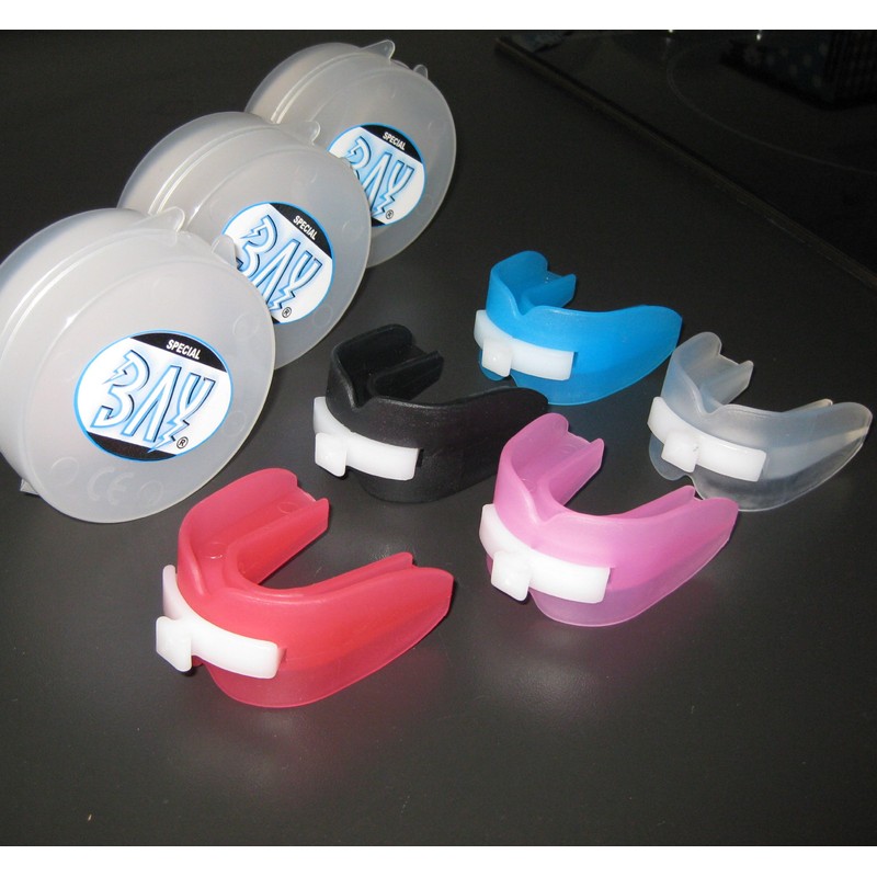 BAY® CE Double Black Sports Mouth Guard with Hygiene Box,