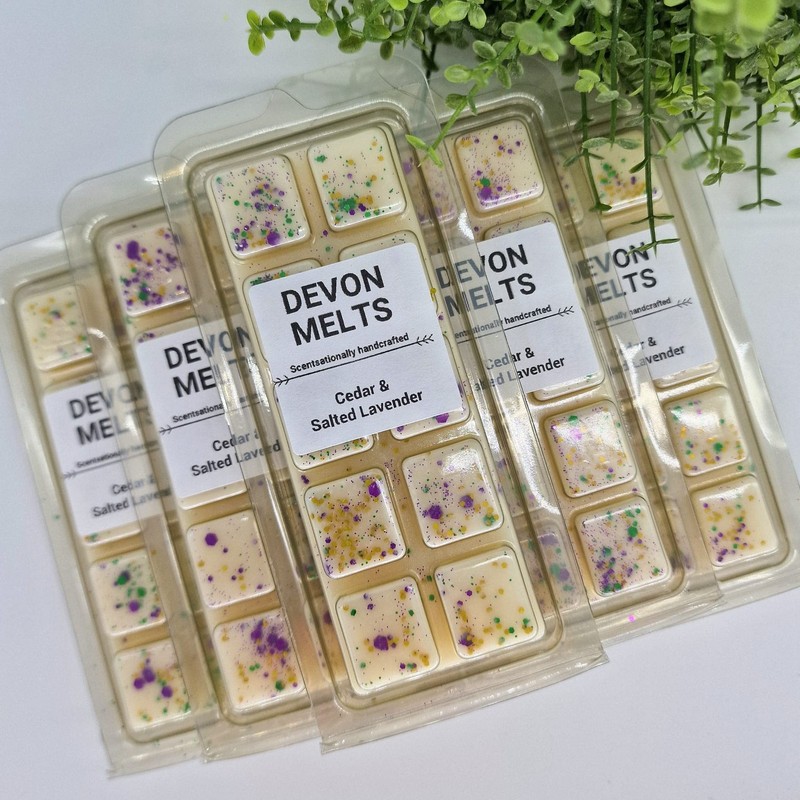 Devon Melts - Cedar & Salted Lavender - Highly Scented