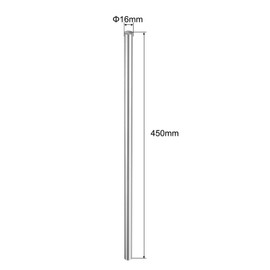 uxcell 2pcs Linear Motion Rod Shaft Guide 16mm x 450mm (0.63" x 17.72") Case Hardened Steel Chrome Plated, Metric Linear Rail Rod for 3D Printer, CNC Machine