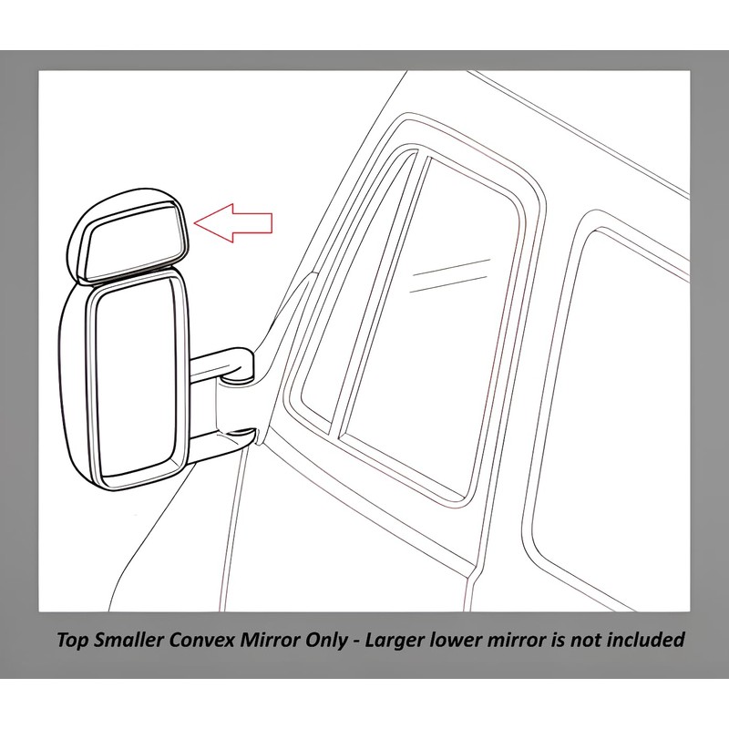 Compatible with 2003-2006 Dodge Sprinter 2500/3500 Driver/Passenger Side Upper Convex