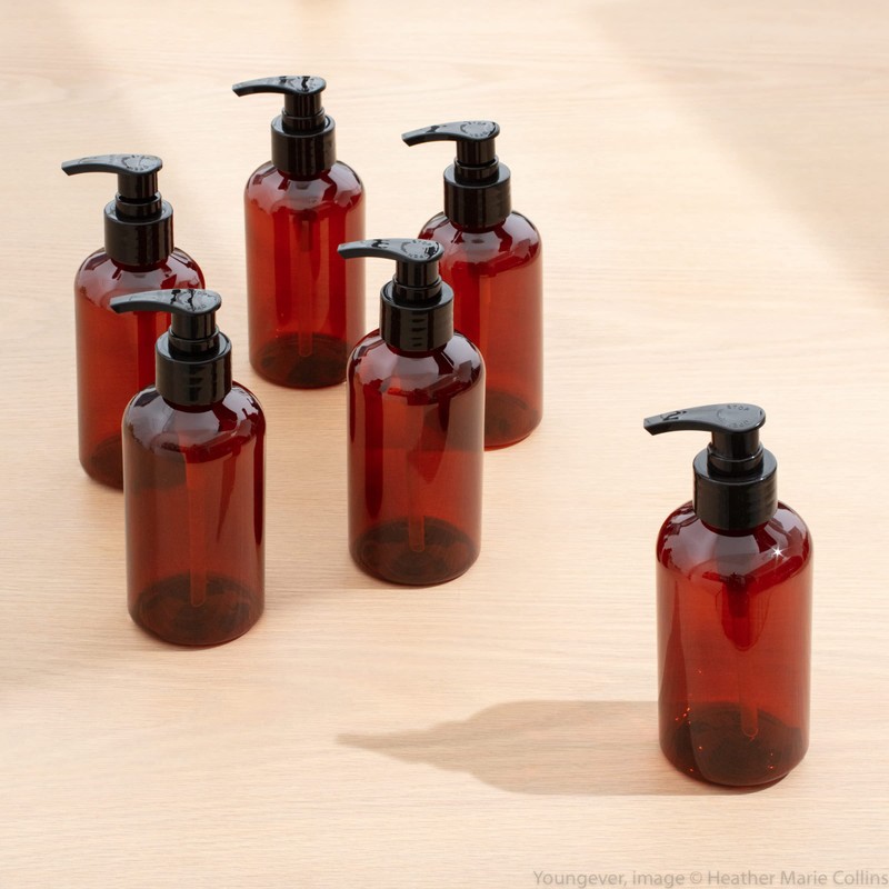 Youngever 6 Paquetes 250ML Botellas de Bomba de Plástico, Botellas