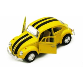 Kinsmart 1967 VOLKSWAGEN CLASSIC BEETLE W/STRIPES DIECAST CAR BOX OF 12 1/32 ASSORTED