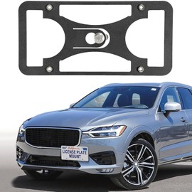 License Plate Frames License Plate Cover Licence Plate Frame Holder License Plate Bracket License Plate Protector Metal License Plate Frame Car Plate Frame for Volvo XC60 2018-2023