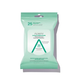 Almay Biodegradable Clear Complexion Removedoras de Maquillaje, Verde, Paquete de 1