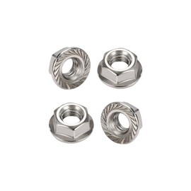 1/2-13 Flange Nuts - IMScrews 304 Stainless Steel DIN6923 Flange Nuts Pack of 10