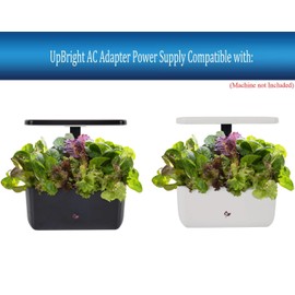 UpBright 12V AC/DC Adapter Compatible with AeroGarden Harvest 2.0 20 Item 901200-1210 901201-1210 9012001210 9012011210 15W Indoor Aero Garden Hydroponic System 12VDC Power Supply Cord Battery Charger