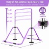Meubaty Indoor Gymnastic Bar Training for Kids Adjustable Height Horizontal