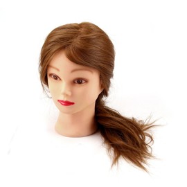 JF HOME BLISS 26" Hairdressing Training Head - High Temperature Fiber Mannequin Head for Braiding Cutting and Styling Practice (65cm Blonde Hair, 0.8kg)