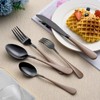 LKTDYMEG 20-Piece Black Silverware Set 18/0 Stainless Steel Silverware Set