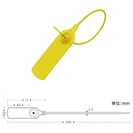 [SYZHXHKL] Anti-Swag Tag, Protection Tag, Security Seal, Tag, Tamper Proof Tag, Plastic Padlock, Sign Tie, Numbered 100pcs/bag (Yellow, Blank)