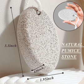 Pumice Stone, Natural Skin Polishing Stone, Exfoliation Hard Dead Dry Skin, for Professional Salon Home Pedicure Prevents Corns Calluses and Cracked Heels, Smooths Skin Elbows and Knees