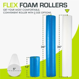 ProsourceFit Flex Foam Rollers for Muscle Massage, Physical Therapy, Core & Balance Exercises Stabilization