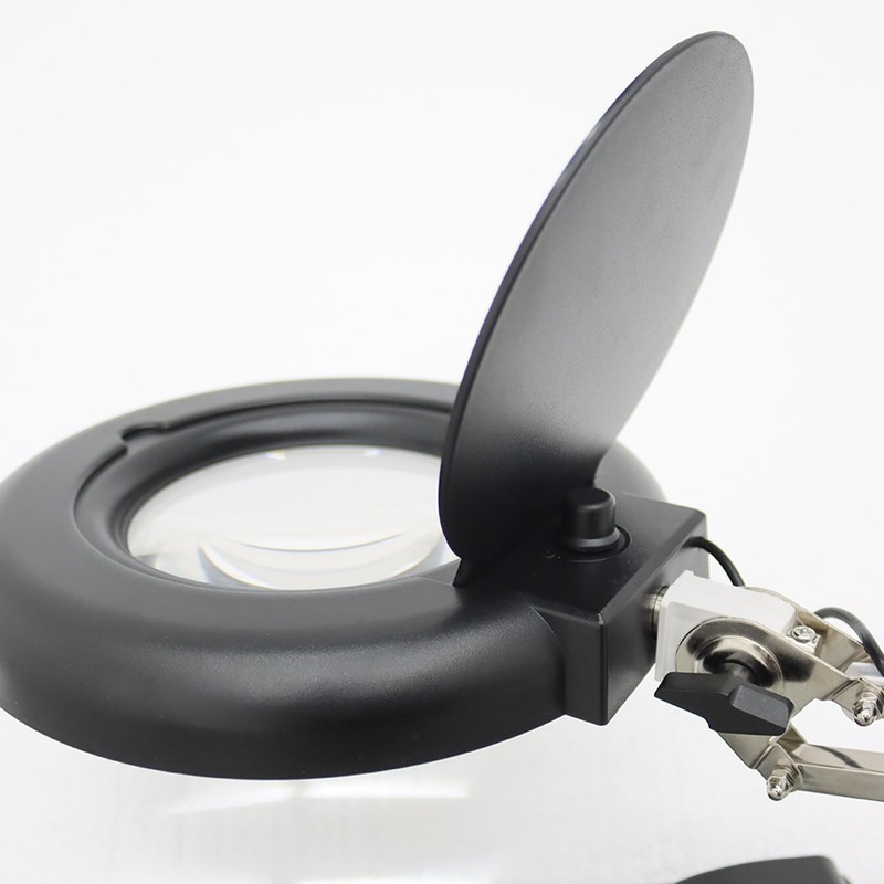 WYDDDARY 20X Magnifying Glass with Light and Stand 2-in-1 LED