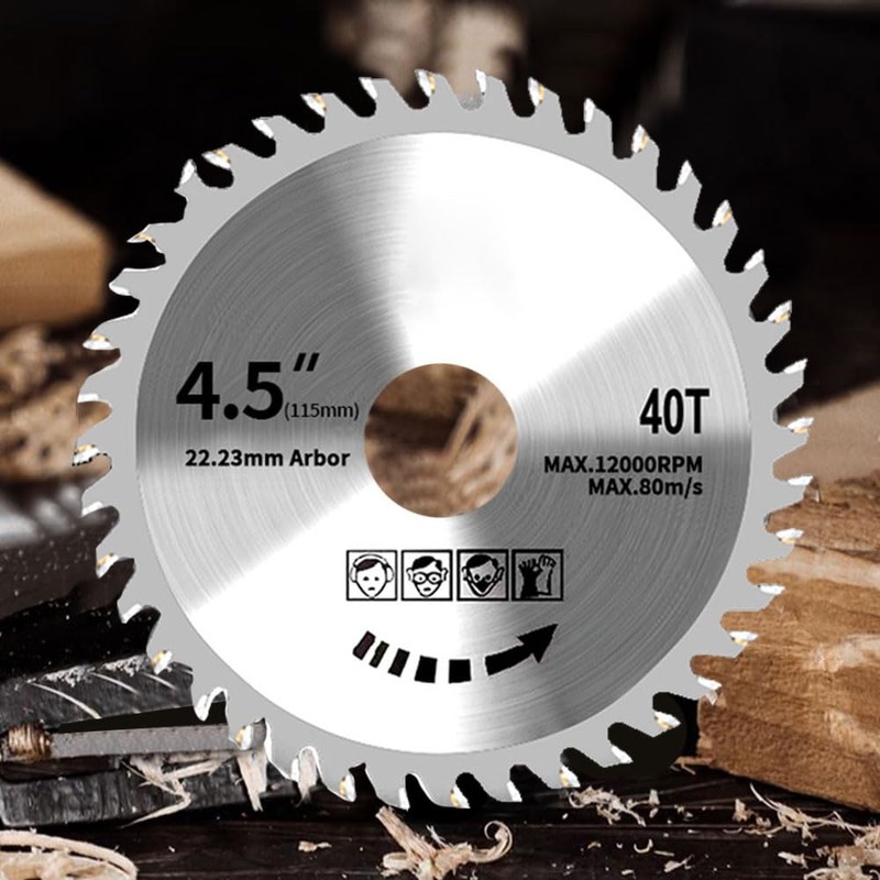 4.5" Angle Grinder Circular Saw Blade 40 Teeth Woodworking Saws