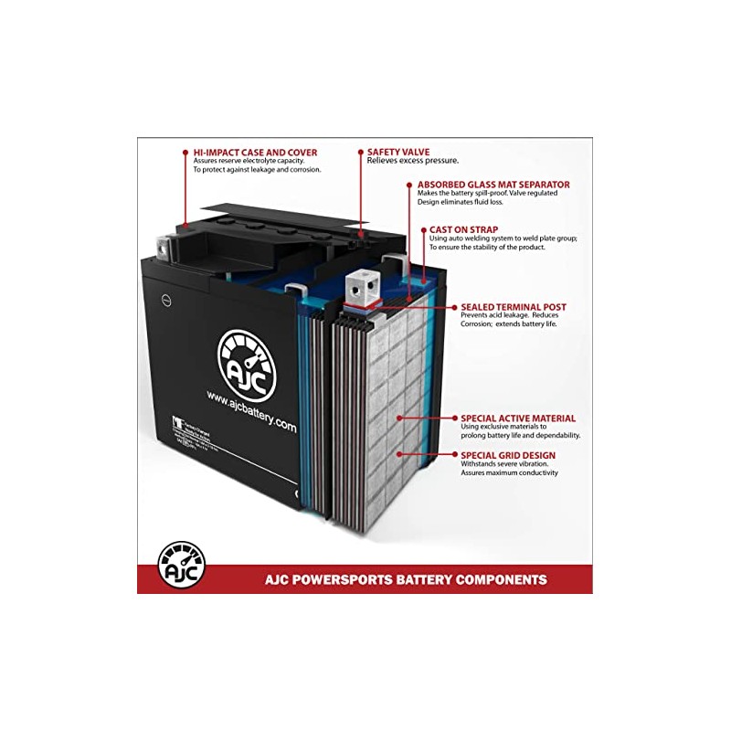 AJC® ATX16CL Powersports Battery