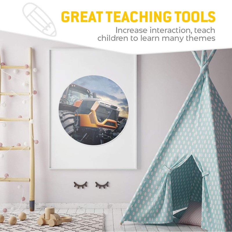 2 x 30cmVinyl Stickers - Orange Farmer Tractor Vehicle Farm