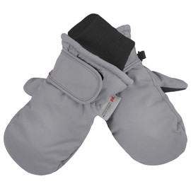 Durio Ski Gloves for Children and Toddlers, Waterproof Gloves, Warm Mittens Gloves for Children from 1 to 6 Years, Grey M (Suitable for 4 to 6 Years)