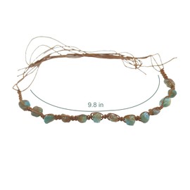 KGCGJVB Cowboy Hat Bands for Women Green Beaded Hatband Straps for Straw Hats Western Cowgirl Decorative Hatbands with Turquoise Beads Stylish Accessories and Decorations for Womens Fashion Hats