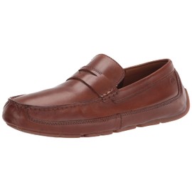 Clarks Men's Markman Way Loafer, Dark Tan Leather, 12