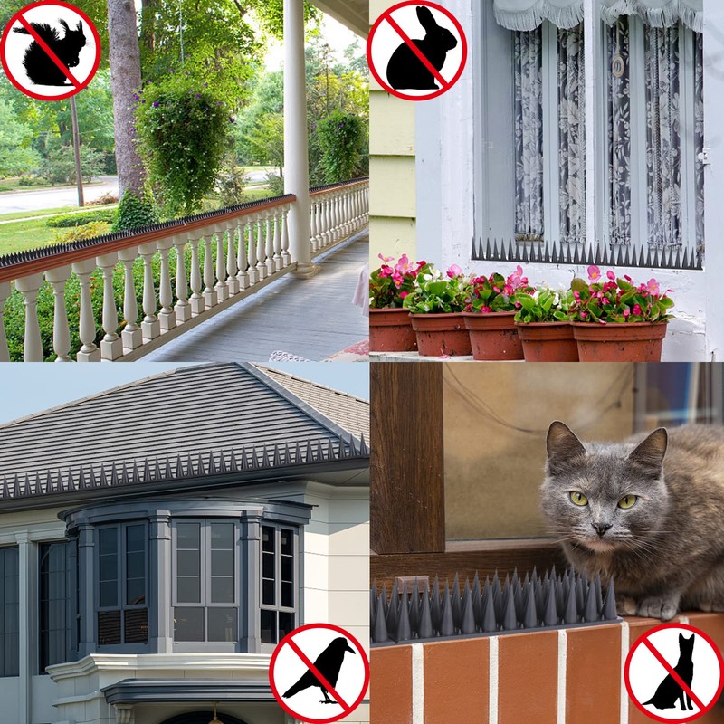 Quunoot Bird Spikes, 9 Pack Bird Guard Spikes for Squirrel