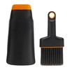 Fiskars Planting Soil Scoop & Brush Set, Dual-Sided Tool for