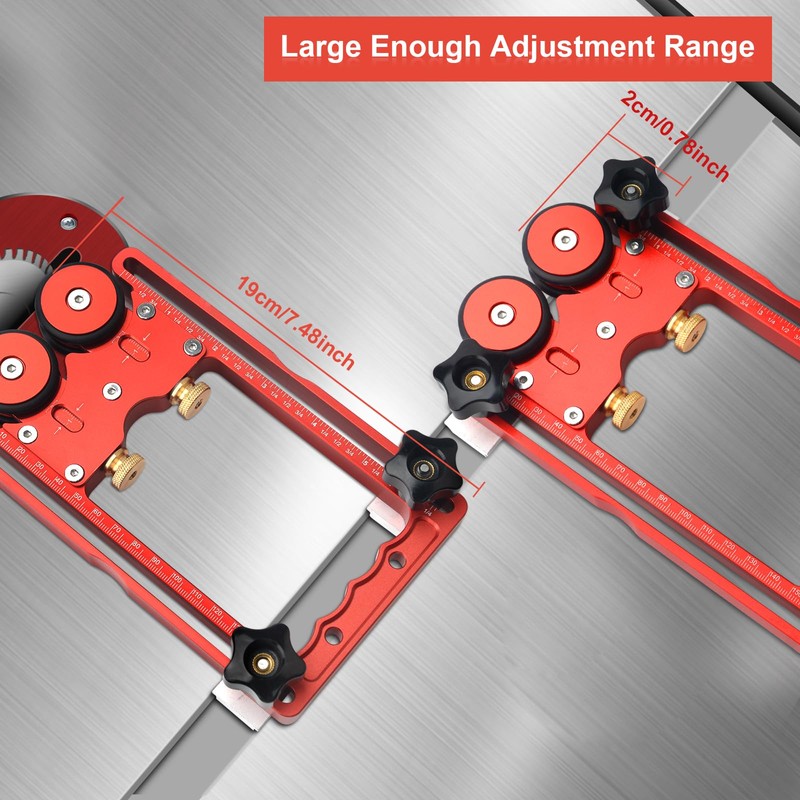 TOURACE Table Saw Thin Rip Table Saw Jig, Bow Featherboard