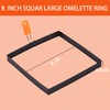 2 Packs Large 8 Inch Square Omelette Ring for Griddle,