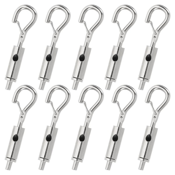 PATIKIL 10 Pcs Steel Wire Rope Hanger for 1/25-1/16 Stainless