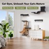 5-in-1 Cat Wall Shelves, Multi-Level Cat Climbing Furniture, Perch &