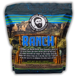 Bearded Butchers Ranch Blend Seasoning, 64 oz Bag (4 lbs) – Creamy Buttermilk Ranch Flavor for Chicken Wings, Dips, Fries, Pizza & More – No MSG, Gluten-Free, Bulk Size, Perfect for Entertaining