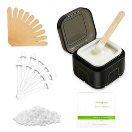 Nose Wax Kit for Men and Women with Mini Wax Heater,Black
