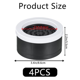Wensdr 4 Packs 1.7-2.2" Adjustable Furniture Risers Anti Slip Rubber Washing Machine Bed Table Sofa Riser for 2.5" Width Furniture Legs